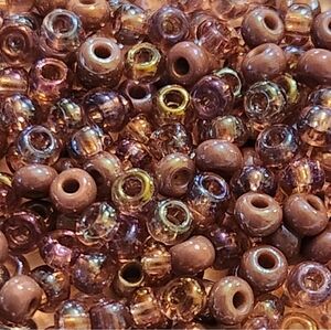 48 grams of Rainbow transparent Amethyst AB 8/0 Japanese seed beads